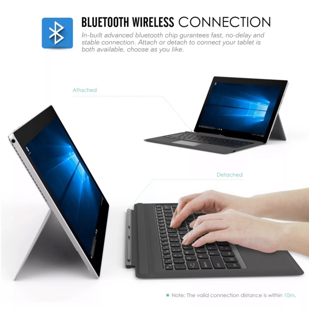 Backlit Wireless Bluetooth Keyboard Surface Pro - Picture 7 of 8